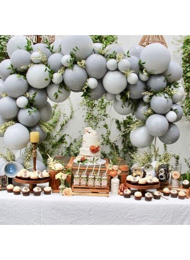 PartyWoo - Gray Balloons 60 Pcs Grey Latex Balloons Of 12 Inch Dark Gray Balloons 10 Inch Pastel Gray Balloons Light Gray Balloons For Gray Party Decorations Gray Baby Shower Gray Birthday - Image 1