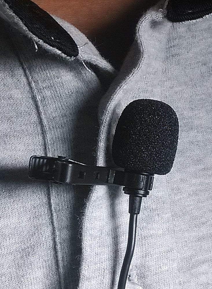 Lavalier Microphone with Windshield – Clip-On Mic for Smartphones & Cameras – Black - Image 3
