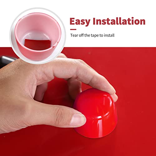 SQQP Engine Hood Rubber Head Decor Trim Compatible with 2007-2018 Jeep Wrangler JK JKU(Red) - Image 5