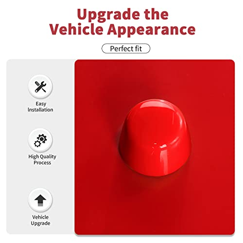 SQQP Engine Hood Rubber Head Decor Trim Compatible with 2007-2018 Jeep Wrangler JK JKU(Red) - Image 3