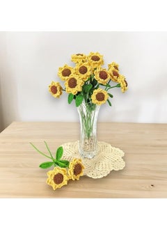 Happy Threads Happy Threads|Cheerful Sunflowers, Eco-Friendly Handcrafted Single Stem Crocheted Flowers - Child-Safe, Lead-Free, Sustainable Decor & Gift Solution  - Image 3