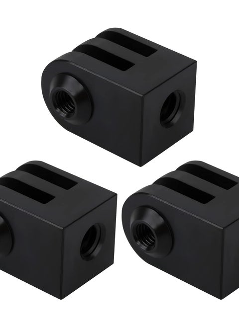 Aluminium Tripod Mount Adapter for GoPro - Securely Attach Your Action Camera with this 1/4 Screw Tripod Mount. Perfect for GoPro Session and Hero Models. (3 Pieces)