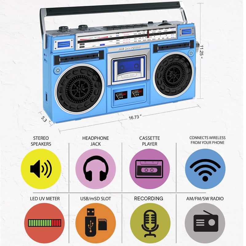 Retro Portable Cassette Tape Player Radio Usb Bluetooth Multi-Function Tape Player Nostalgic Recorder - Image 4
