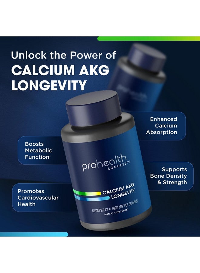 ProHealth, Ca AKG Supplement (Alpha Ketoglutarate) (1,000 mg per 2 Capsule Serving, 60 Capsules). Supports Metabolic Function and Healthy Aging Processes. - Image 2