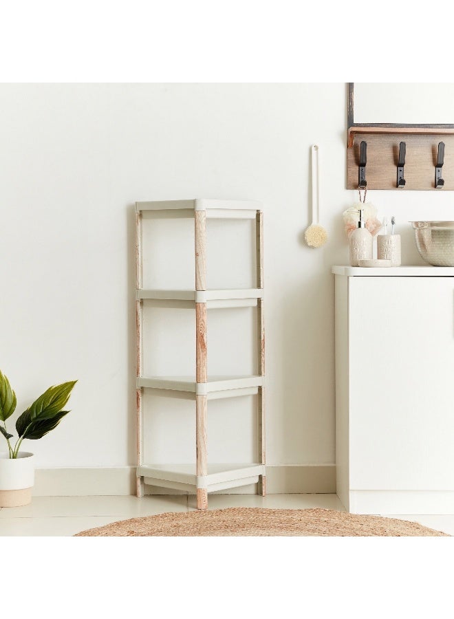 Home Box 4-Tier Caddy With Wooden Finish - Image 2