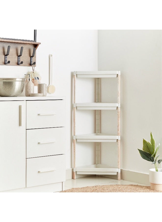 Home Box 4-Tier Caddy With Wooden Finish - Image 1