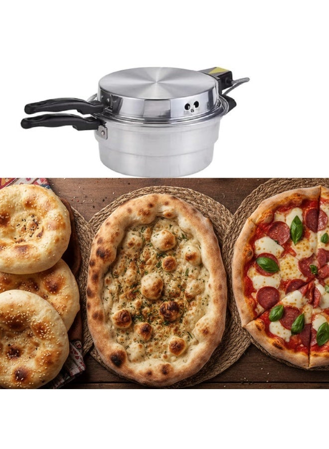 AMM Arabic Khameer Bread Maker 28cm 1000W – Electric Pita & Khubz Oven with Non-Stick Aluminum Plate | Tandoori Bread, Roti, Chapati & Mini Pizza Maker - Image 1