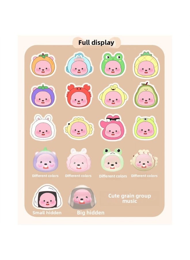 Loopy Butter Bear Blind Box Doll Tilted Head Ruby Beaver Doll Loppy Peripheral Thai Ornaments-Specifications:Little Pink Civet Crystal Ball With Code (the Whole Set Is Six)-Color:End Box