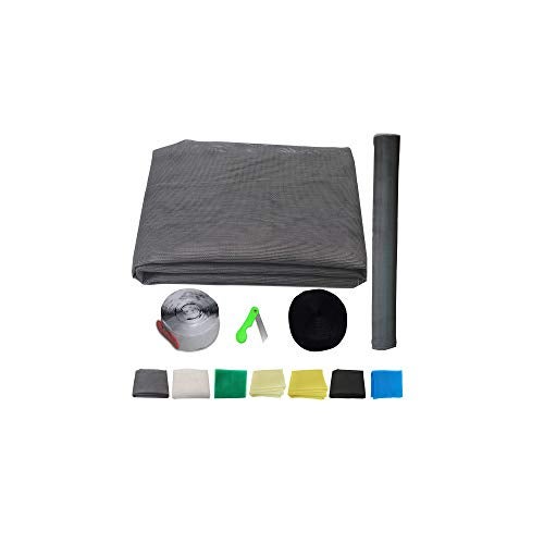 SAI PRASEEDA Mosquito Net for Window with Fiber Glass Mesh 5/6feet(150/180cm) 60/72Incheses 1 Year Guarantee Without Stitched (Grey Color) 200GSM - Image 1