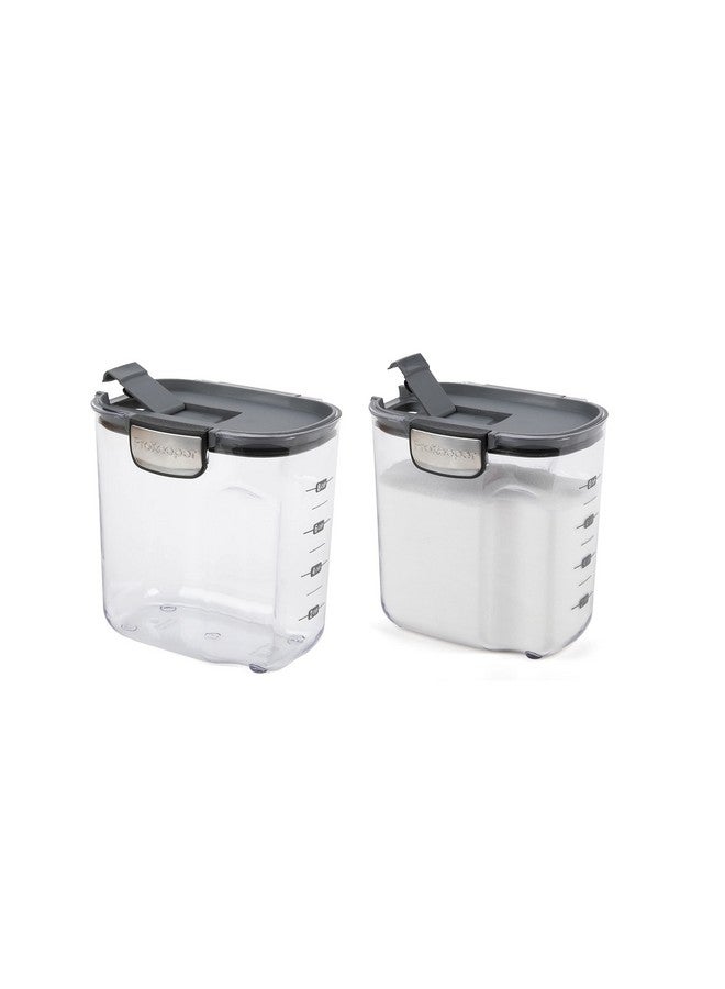 Progressive International Progressive International ProKeeper+ Clear Plastic Airtight Food Baker's Kitchen Storage Organization Container Canister Set with Magnetic Accessories, 2- Piece Set (Sugar 2.5-Quart)  - Image 1