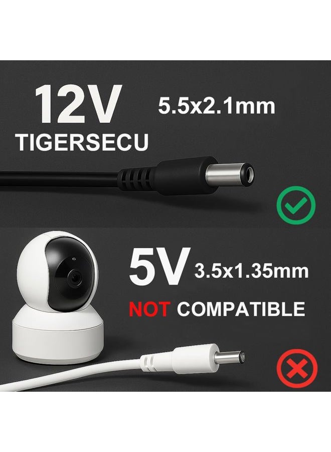TIGERSECU Security Camera Power Adapter with 9-Way Power Splitter, 12V 8A 100V-240V Power Supply, Compatible with Lorex, Night Owl, Swann Cameras - Image 2