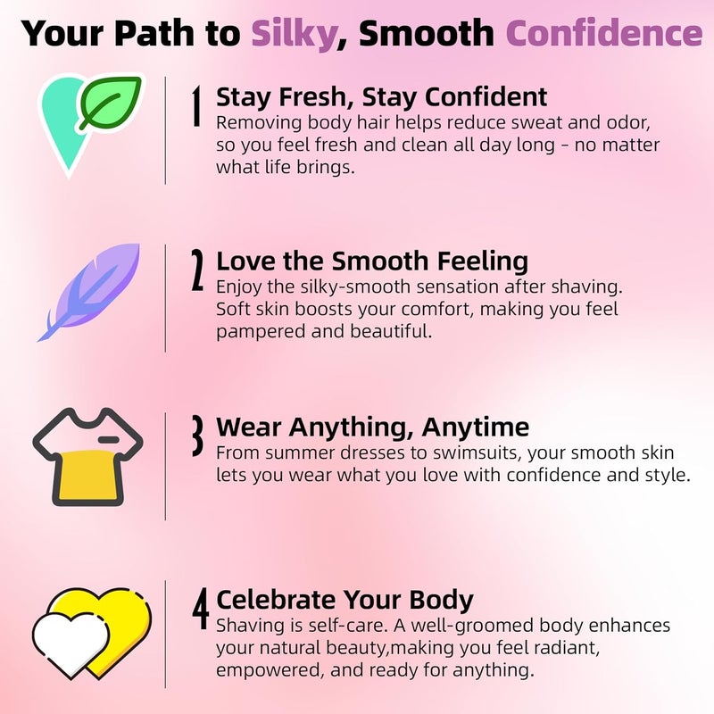 VIKICON Pubic Hair Trimmer Women: Flawless Bikini Trimmer for Women - Waterproof Electric Razor Shaver w/Light for Body Leg Hair Grooming, No Nick Lady's Intimate Shaver - Gifts for Her - Image 5