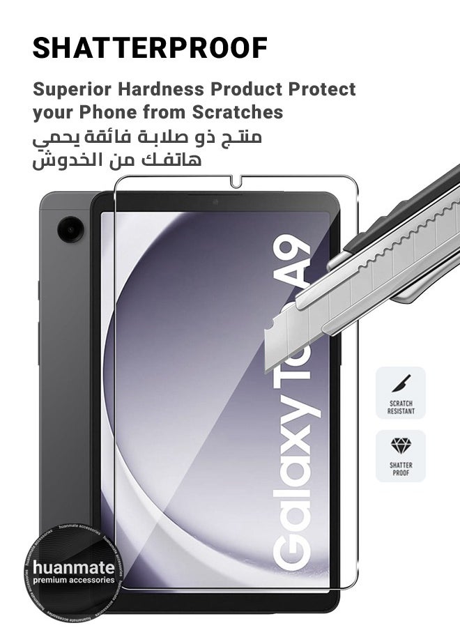 Tempered Glass Screen Protector For Samsung Galaxy Tab A9 8.7 Inch – High Transparency, Delicate Touch, Anti-Explosion, Smooth Arc Edges, Easy Installation, Screen Protector for Samsung Galaxy Tab A9 8.7 Inch