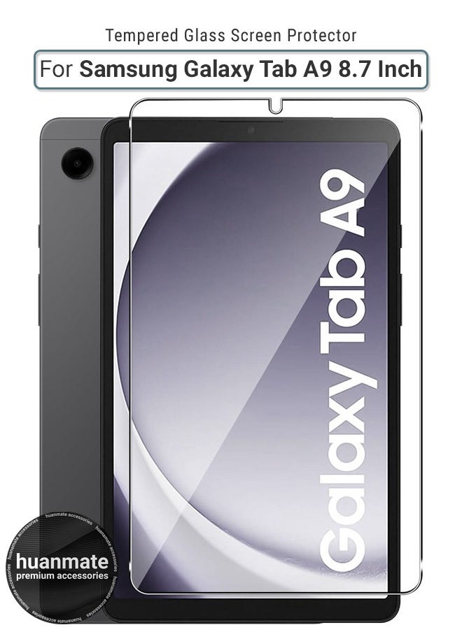 Tempered Glass Screen Protector For Samsung Galaxy Tab A9 8.7 Inch – High Transparency, Delicate Touch, Anti-Explosion, Smooth Arc Edges, Easy Installation, Screen Protector for Samsung Galaxy Tab A9 8.7 Inch