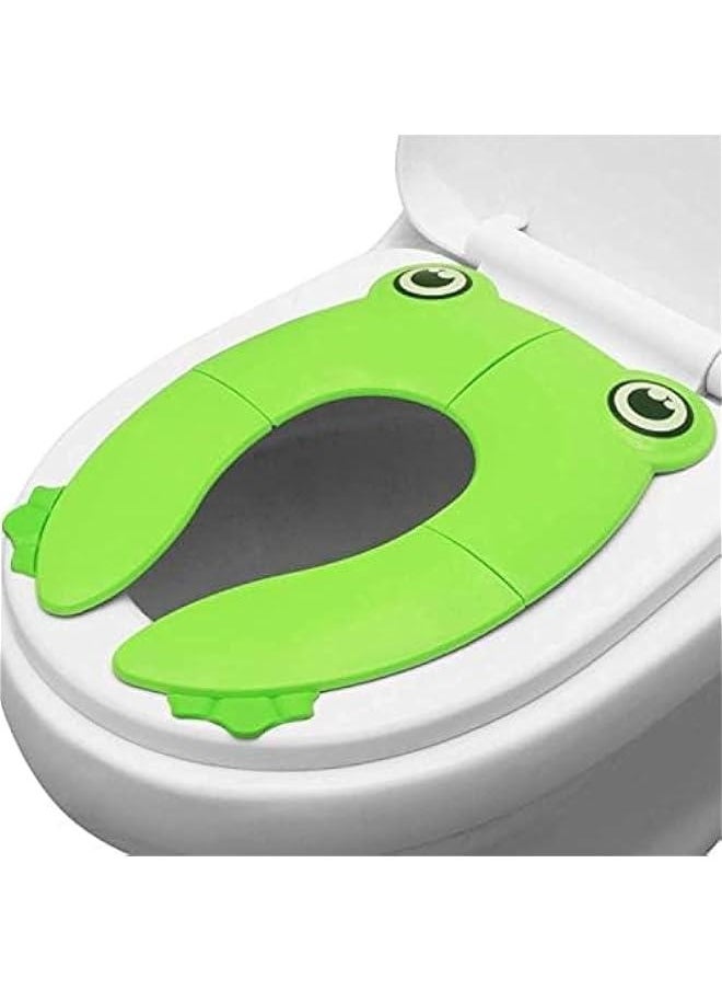 Gonice Toilet Seat Cover | Folding Travel Toilet Seat for Children and Potty Training | Portable Silicone Toilet Seat for Toddlers, Boys & Girls with Non-Slip Silicone Pads | Recyclable Toilet Seat  - Image 1