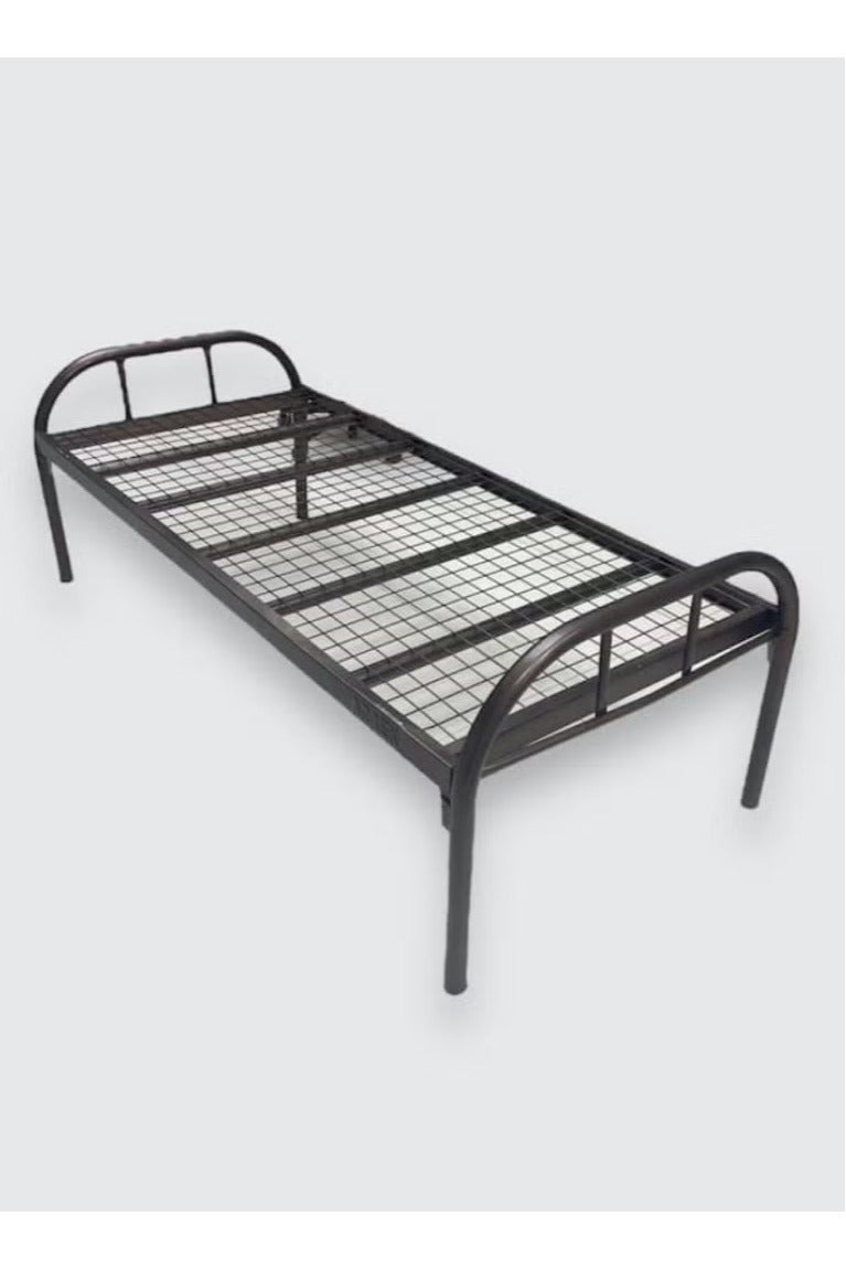 سرير حديد نفر مقاس 190*90 سم مع مرتبة نفر 190*90*10 سم مع مفرش فندقي وطني 5 قطع مع مخدة مقاس 75*50 - Image 4