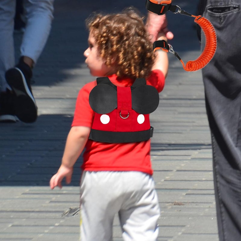 accmor Toddler Leash Harness, Child Harness Baby Leash + Anti-Lost Wrist Link, Cute Kids Harness with Walking Assistant Strap Belt Tether for 1-5 Years Boys and Girls to Zoo or Mall - Image 4