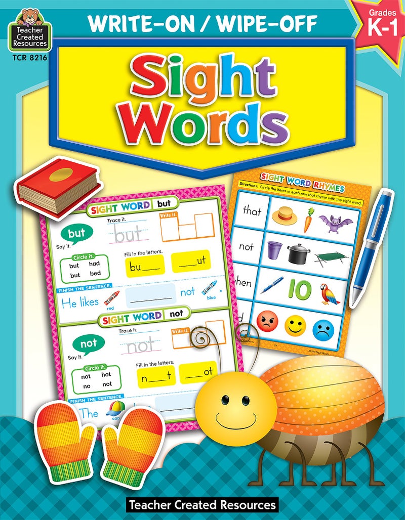 Teacher Created Resources Sight Words Write-On Wipe-Off Book