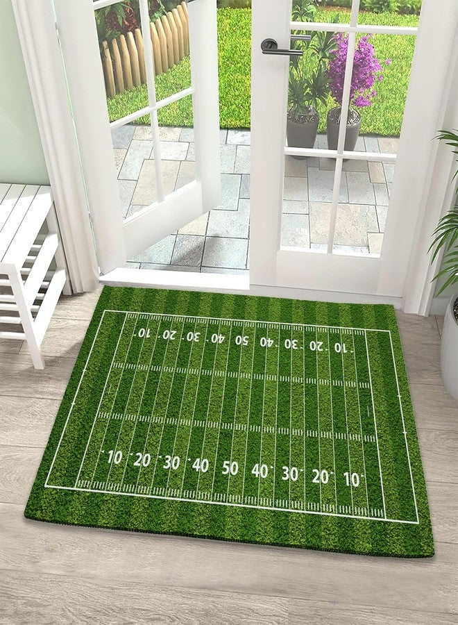 IGPPDO Front Door Mat, American Football Field Indoor Outdoor Entrance, Welcome Mats, Non-Slip Door Mats, Low Profile Front Door Mat,Entryway Mat for Porch Patio 17''x30'' - Image 1