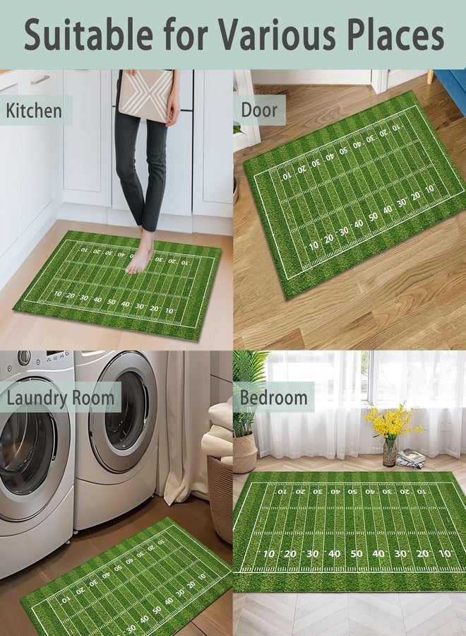 IGPPDO Front Door Mat, American Football Field Indoor Outdoor Entrance, Welcome Mats, Non-Slip Door Mats, Low Profile Front Door Mat,Entryway Mat for Porch Patio 17''x30'' - Image 3