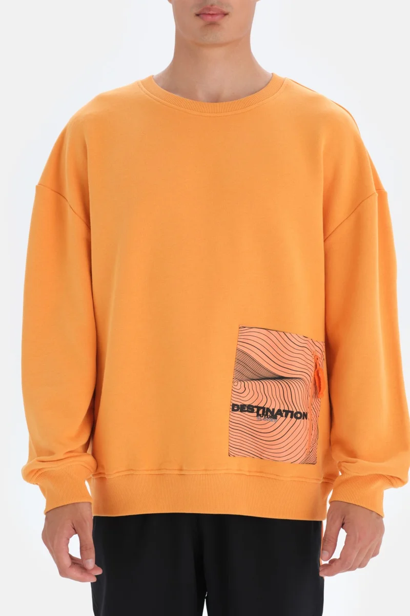 dagi Orange Men's Pocket Detailed Sweatshirt