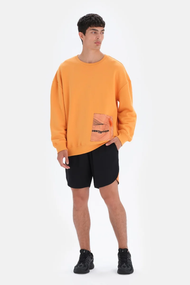 dagi Orange Men's Pocket Detailed Sweatshirt