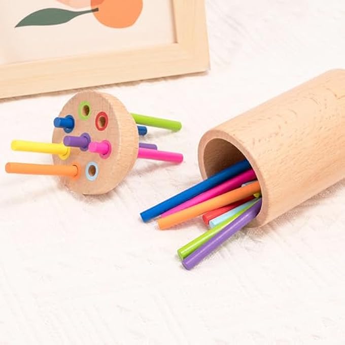 MONTESSORI TOYS FOR 1+ YEAR OLD,WOODEN LEARNING COLOR SORTING TOYS FOR TODDLERS AGE 1 2 3, FINE MOTOR AND SENSORY TOYS FOR KIDS AGES 12+ MONTHS,BUSY BOARD 18 MONTH OLD BABY BOYS GIRLS GIFTS - Image 5