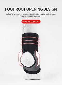 GROIC 1 Pair Ankle Brace for Women & Men - Breathable Comfortable Adjustable Ankle Wrap, Ankle Support for Running, Basketball, Achilles, Minor Sprains, Joint Pain Relief, Injury Recovery, One Size Fits All  - Image 4