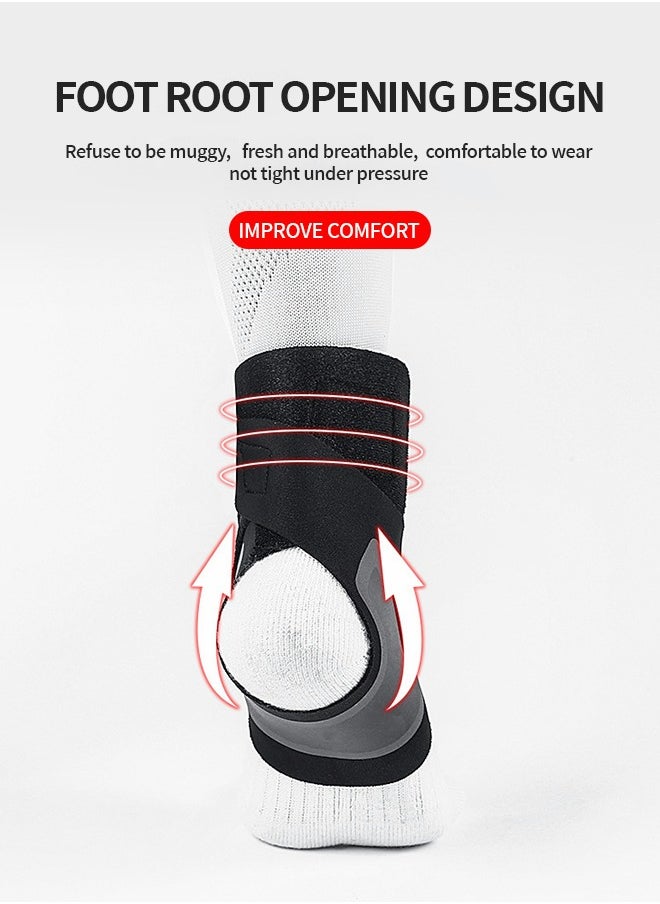 GROIC - 1 Pair Ankle Brace for Women & Men - Breathable Comfortable Adjustable Ankle Wrap, Ankle Support for Running, Basketball, Achilles, Minor Sprains, Joint Pain Relief, Injury Recovery, One Size Fits All - Image 1