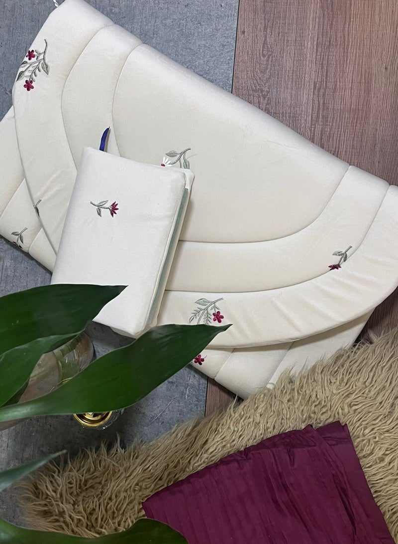 سجادة صلاة ناعمة ومريحة ، مطرزة بتطريز ملون - Image 2