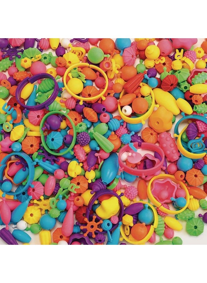 Colorations 1000+ Snap Pop Beads For Girls Toys Kids Jewelry Making Kit Popbead Art And Craft Kits Diy Bracelets Necklace And Rings Toy For Age 3 4 5 6 7 8 Year Old (Large)  - Image 3