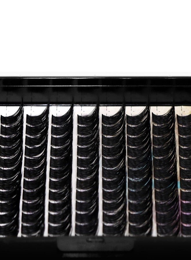 Dedila 120 Clusters Individual False Eyelashes Wide Stem D Curl Handmade Dramatic Black Soft and Light 5D Volume Eye Lashes Extensions Thick Base Women Girls Beauty Tools (12mm) - Image 5