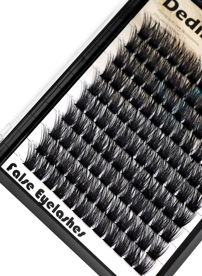 Dedila 120 Clusters Individual False Eyelashes Wide Stem D Curl Handmade Dramatic Black Soft and Light 5D Volume Eye Lashes Extensions Thick Base Women Girls Beauty Tools (12mm) - Image 3