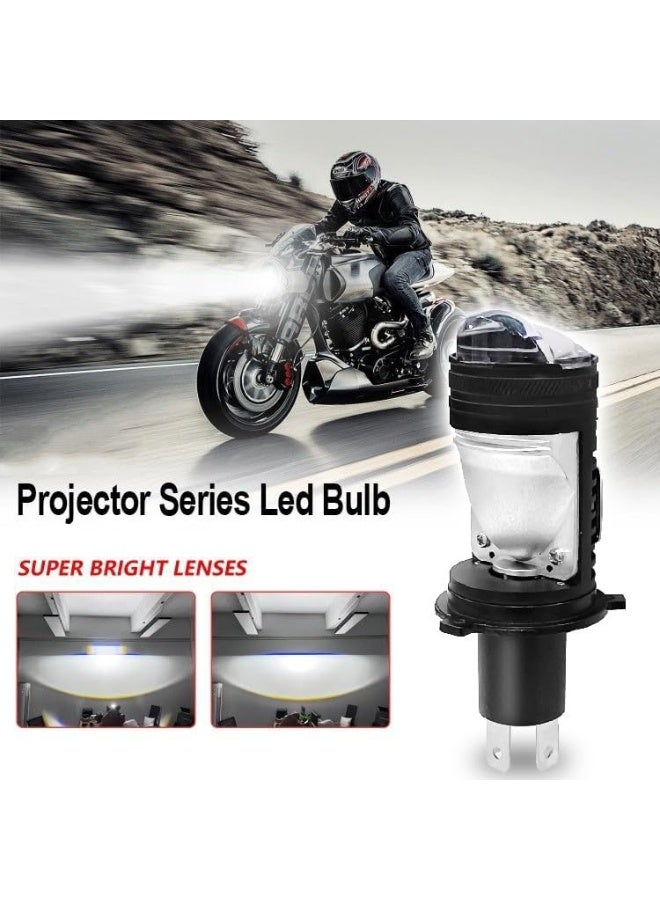 H4 LED Projector Lens Motorcycle Headlight Bulbs 12/24V 8000LM Bulb H4 CSP Chip High/Low Beam, 45W-55W Canbus Turbo, 6000K White Light - Image 4