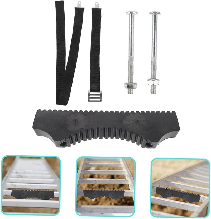 مجموعة وسادة مثبتة للسلم بتصميم مضاد للانزلاق للسلالم المستقيمة القابلة للتمديد سهلة التركيب تعزز السلامة - Image 4