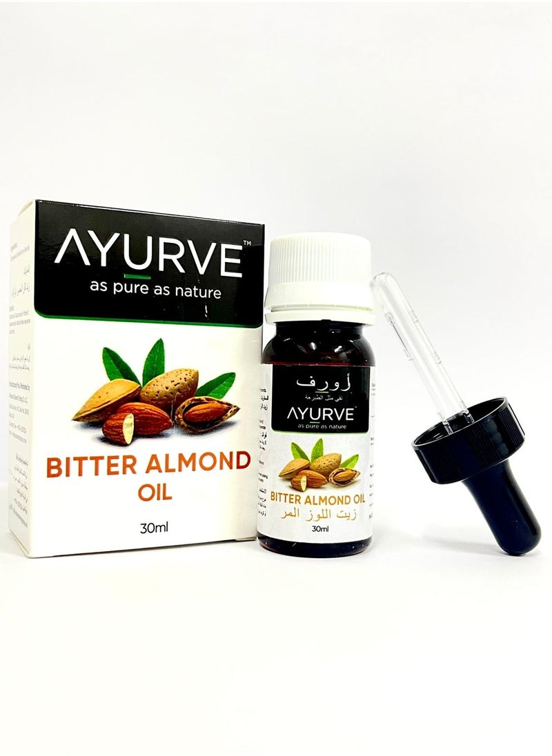 Ayurve Pure Bitter Almond Oil 30ml – 100% Natural Cold-Pressed Oil for Skin, Hair & Massage  - Image 2