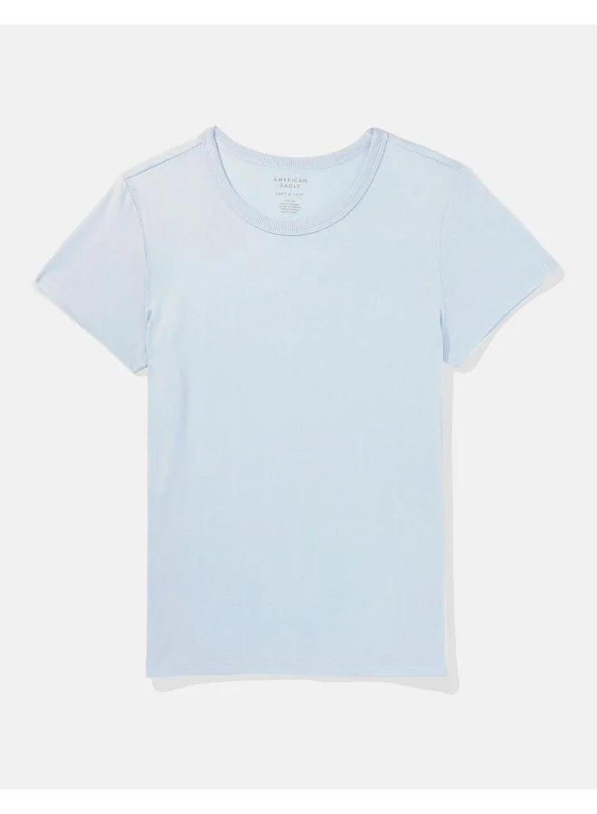 American Eagle Essential Crew Neck Knitted T-Shirt