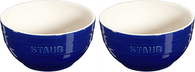 STAUB Ceramics Universal Bowl Set, 6.5-inch, Dark Blue - Image 1