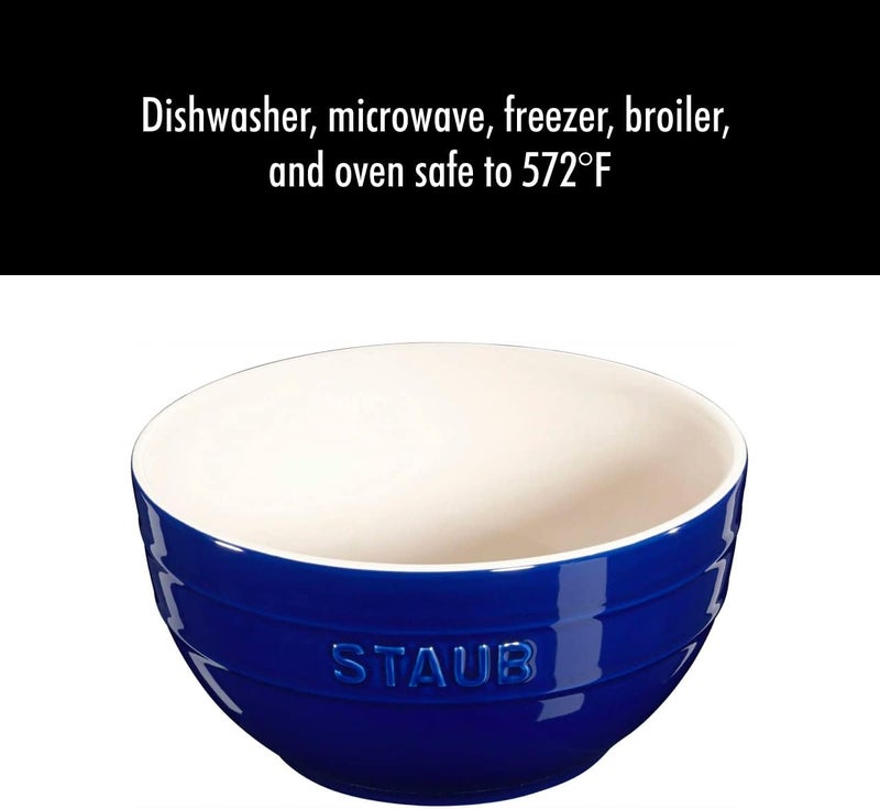 STAUB Ceramics Universal Bowl Set, 6.5-inch, Dark Blue - Image 5