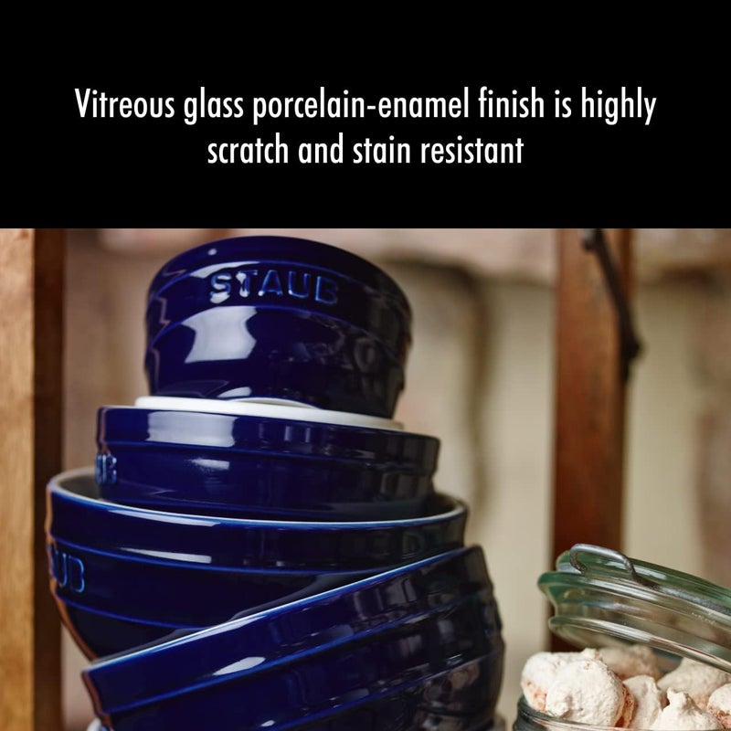 STAUB Ceramics Universal Bowl Set, 6.5-inch, Dark Blue - Image 3