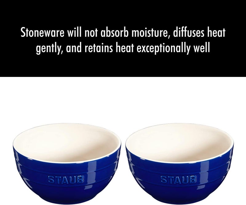 STAUB Ceramics Universal Bowl Set, 6.5-inch, Dark Blue - Image 4