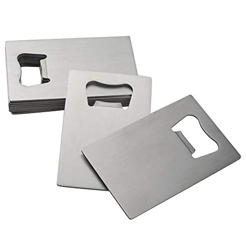 Ramddy Stainless Steel Credit Card Size Beer Bottle Opener 10 Pcs. - Image 1