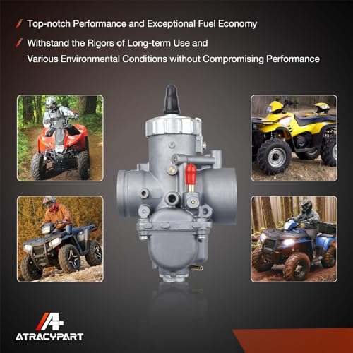 ATRACYPART 2 Stroke Polaris Carburetor Compatible with Scrambler Sportsman Sport Xplorer Trail Blazer Big Boss 400 400L 1994-2002 Engines Carb Replace#3130710 3130574 3130957 3131323 3131404 - Image 5