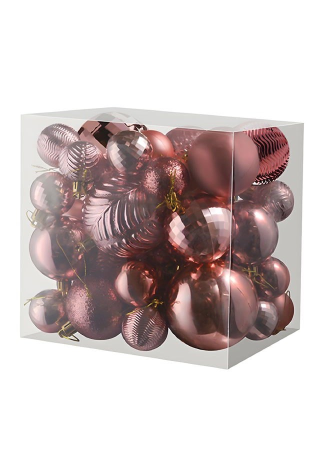 PREXTEX Christmas Balls for Christmas Tree Decorations (Champagne) | 36 pcs Xmas Tree Shatterproof Ornaments with Hanging Loop for Holiday, Wreath, and Party Decorations (Combo of 6 Styles in 3 Sizes) - Image 1