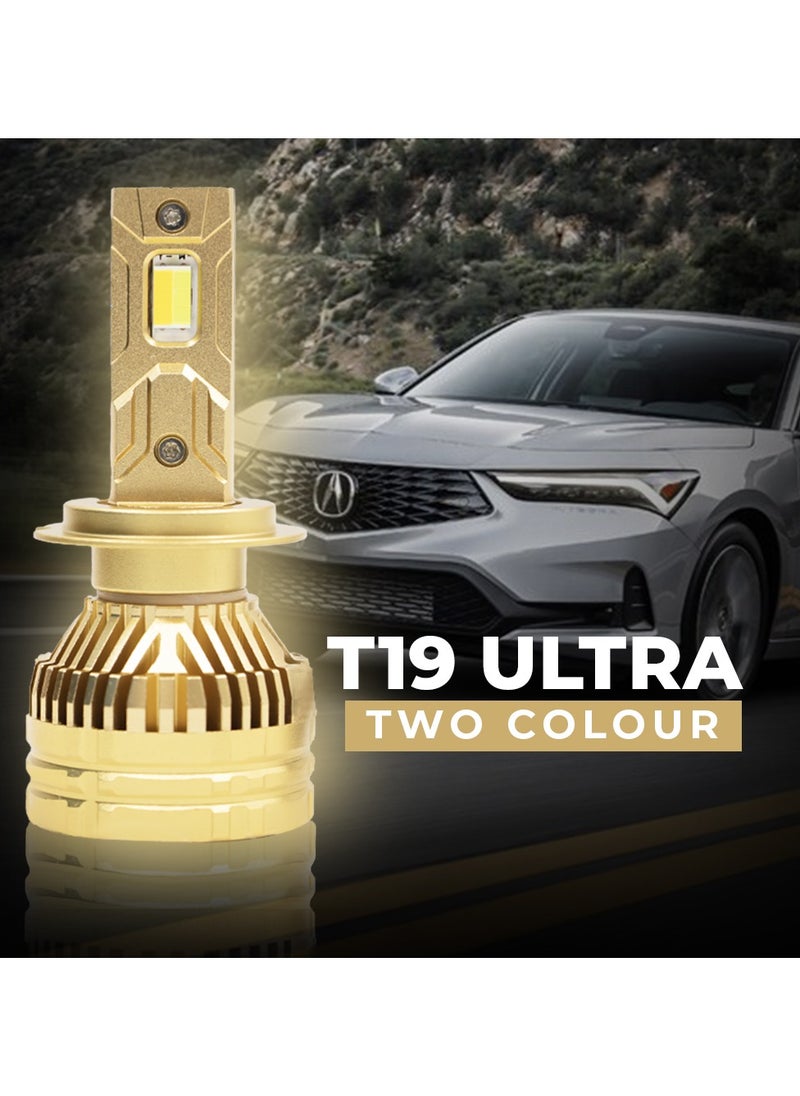 Toby's Toby's T19Ultra H7 65W/Piece Power Original Tested LED Headlight Assembly 6500 High Beam Lumens & Low Beam 6500 Lumens Bright Color With Temperature (6500K,4300K)  - Image 3