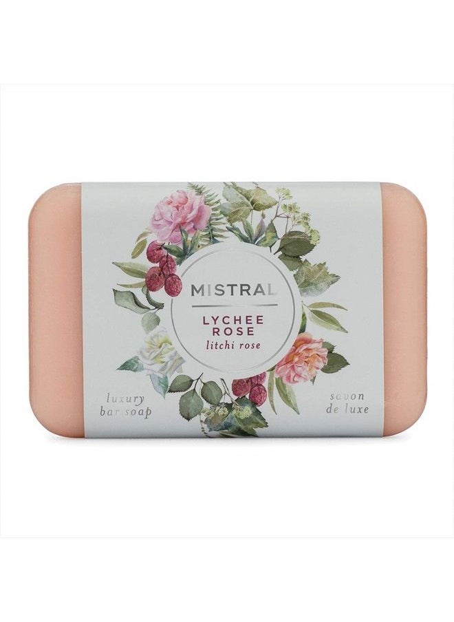 mistral Classic Bar Soap, Lychee Rose, 2 Bars 