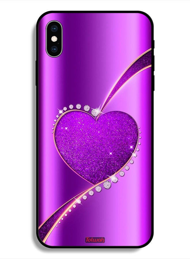 Tolwak Protective Case For Apple iPhone X Glitter Heart - Image 1