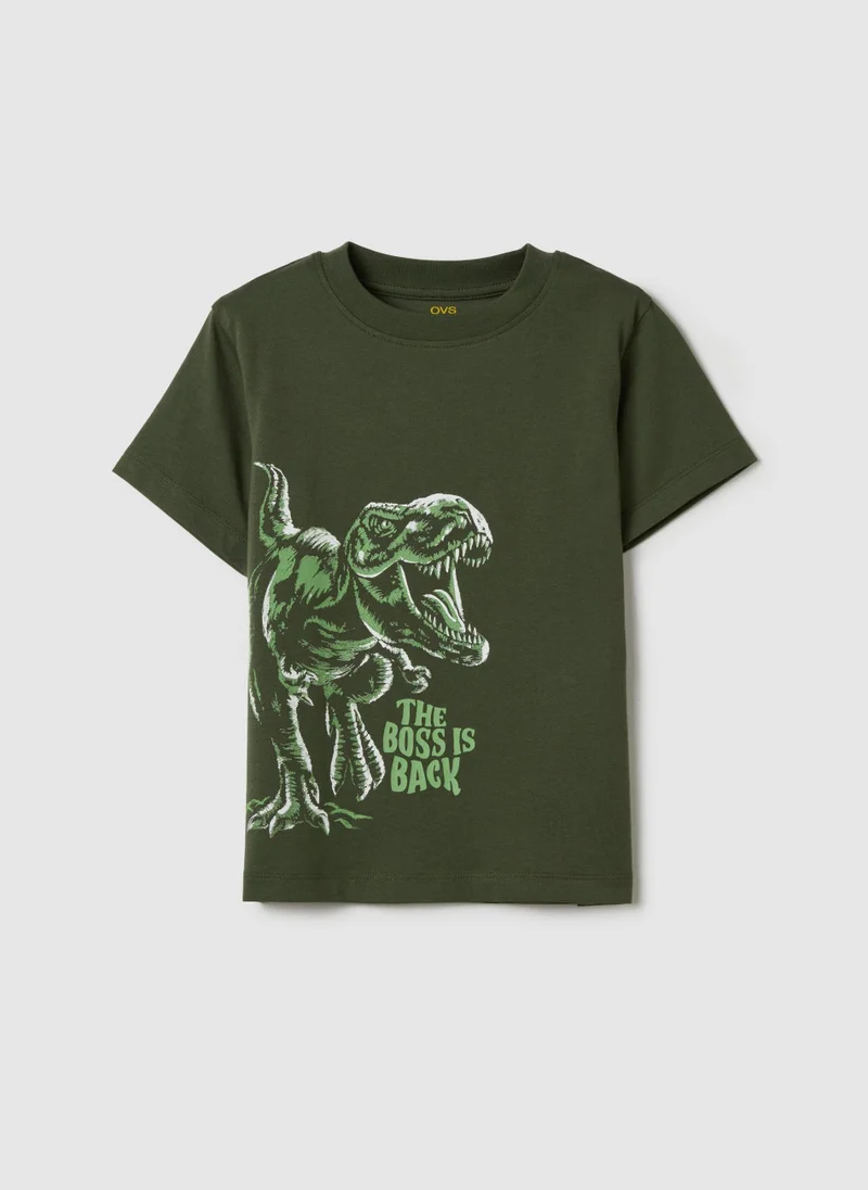 Ovs Cotton T-Shirt With Print