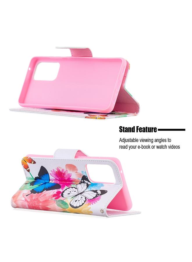 اس-توب جراب لهاتف Samsung Galaxy A52 5G / 4G بنمط رسم ملون، جراب جلدي قلاب أفقي مع حامل وفتحات للبطاقات ومحفظة - Image 5