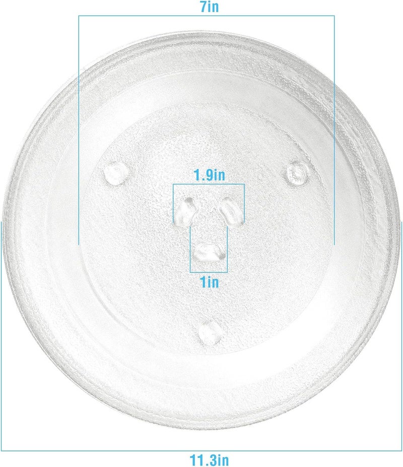 APPLIANCEMATES 11.25" Microwave Glass Turntable Plate Replacement for GE and Samsung- 11 1/4" Microwave Glass Turntable Tray Replaces ME16K3000AS, ME17R7021ES, WB49X10097,WB39X0078,WB49X10034 by - Image 2